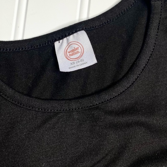 Girls black jersey top - Picture 2 of 5